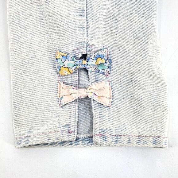 Vintage 80s LA Joe Jean Shorts Womens Large Blue Acid Denim High Rise Barrel Leg - Picture 3 of 8